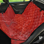 Red Marble Print Pet Car Back Seat Cover