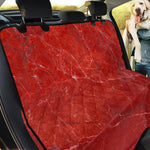 Red Marble Print Pet Car Back Seat Cover