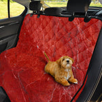 Red Marble Print Pet Car Back Seat Cover