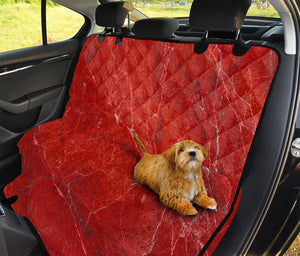 Red Marble Print Pet Car Back Seat Cover