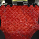 Red Marble Print Pet Car Back Seat Cover