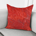 Red Marble Print Pillow Cover
