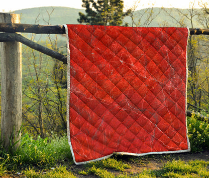 Red Marble Print Quilt