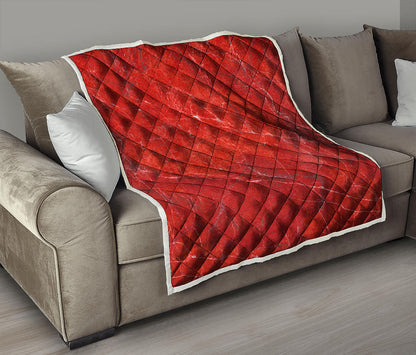 Red Marble Print Quilt