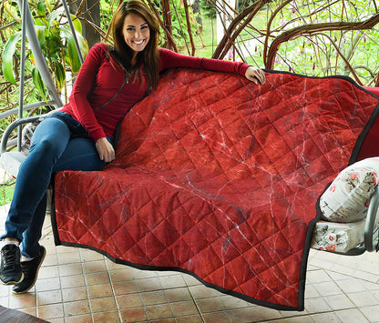 Red Marble Print Quilt