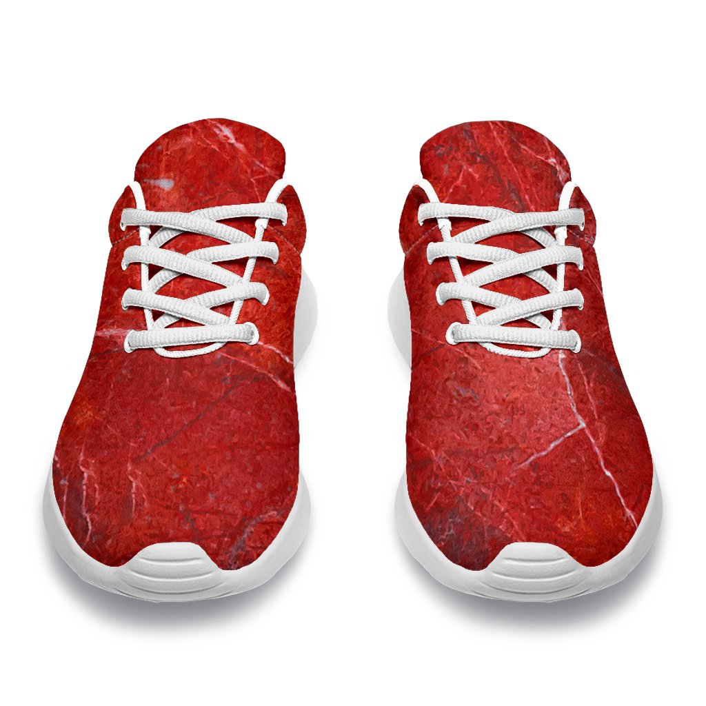 Red Marble Print Sport Shoes GearFrost