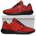 Red Marble Print Walking Shoes