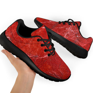 Red Marble Print Sport Shoes GearFrost