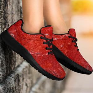 Red Marble Print Sport Shoes GearFrost