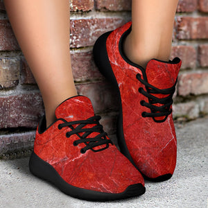 Red Marble Print Sport Shoes GearFrost