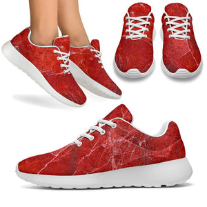 Red Marble Print Sport Shoes GearFrost