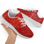 Red Marble Print Sport Shoes GearFrost