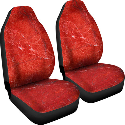 Red Marble Print Universal Fit Car Seat Covers