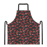 Red Meat Pattern Print Apron