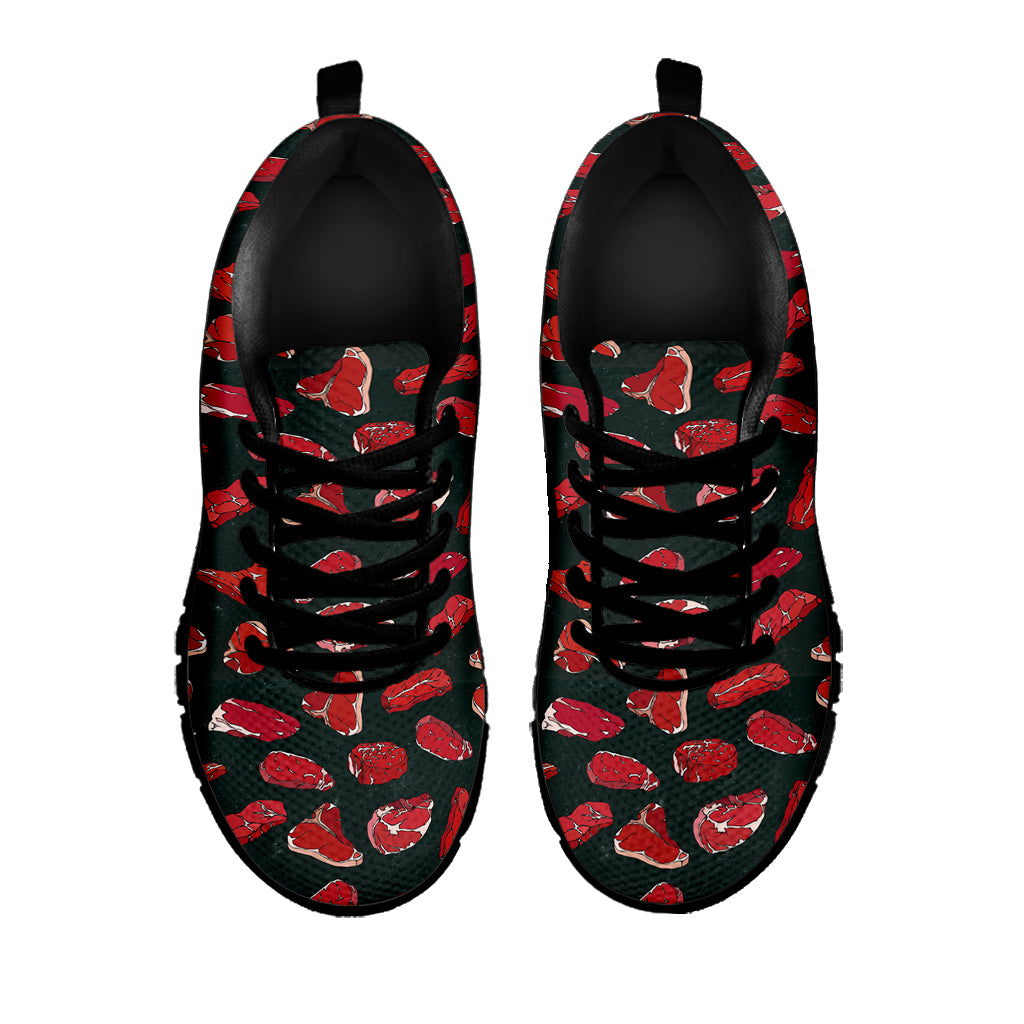 Red Meat Pattern Print Black Sneakers