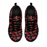 Red Meat Pattern Print Black Sneakers