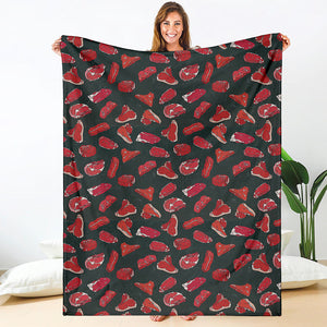 Red Meat Pattern Print Blanket