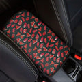 Red Meat Pattern Print Car Center Console Cover