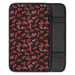 Red Meat Pattern Print Car Center Console Cover
