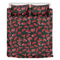 Red Meat Pattern Print Duvet Cover Bedding Set