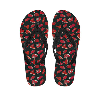 Red Meat Pattern Print Flip Flops
