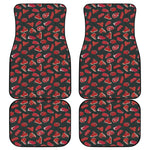 Red Meat Pattern Print Front and Back Car Floor Mats