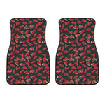 Red Meat Pattern Print Front Car Floor Mats