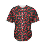 Red Meat Pattern Print Men's Baseball Jersey