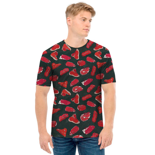Red Meat Pattern Print Men's T-Shirt