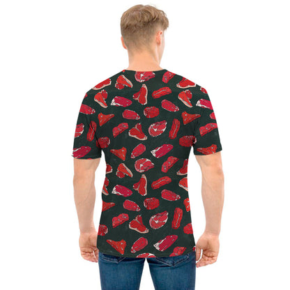 Red Meat Pattern Print Men's T-Shirt