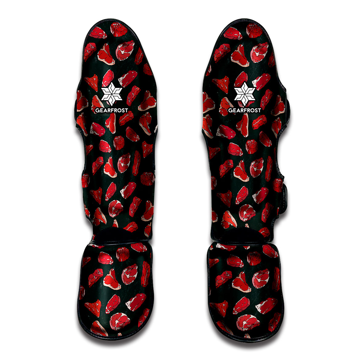 Red Meat Pattern Print Muay Thai Shin Guard