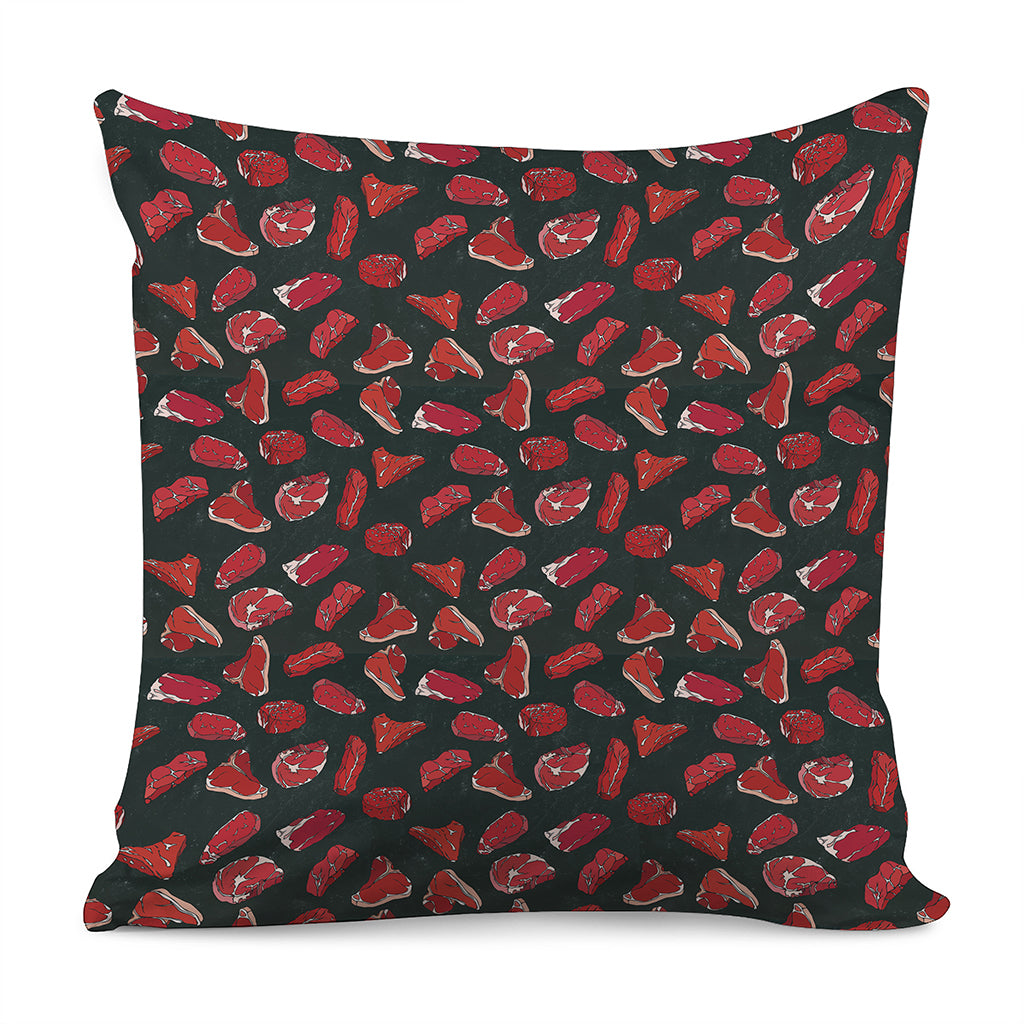 Red Meat Pattern Print Pillow Cover
