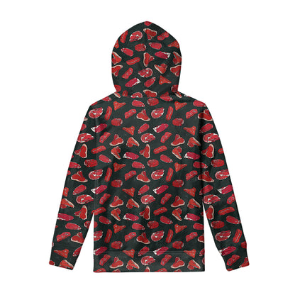 Red Meat Pattern Print Pullover Hoodie