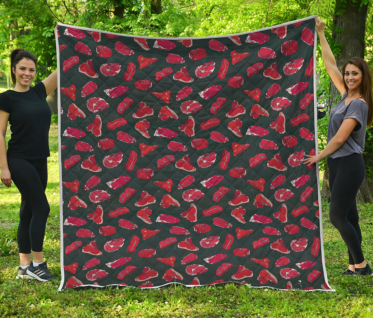 Red Meat Pattern Print Quilt