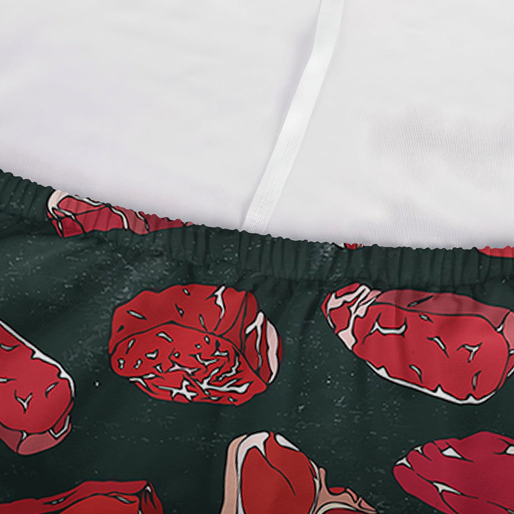 Red Meat Pattern Print Sofa Cover