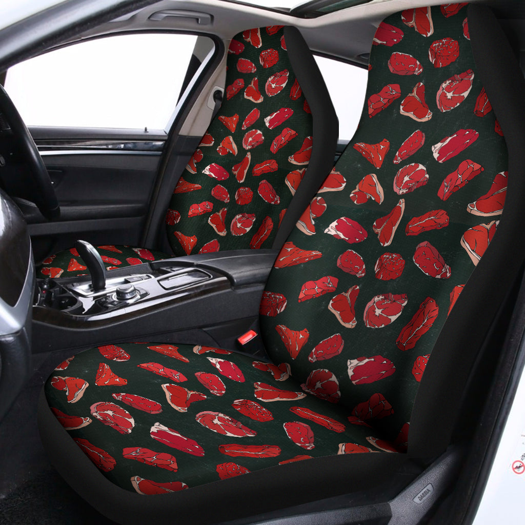 Red Meat Pattern Print Universal Fit Car Seat Covers