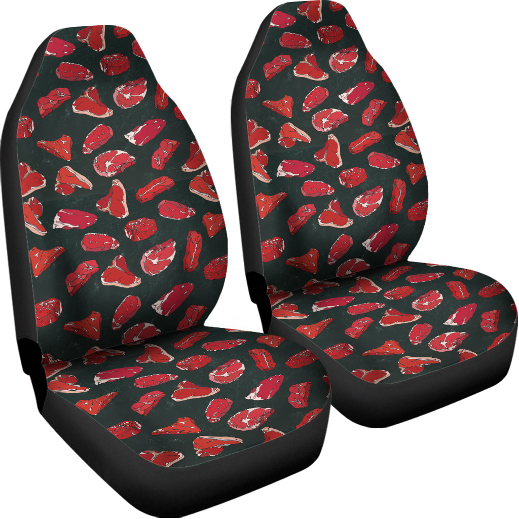 Red Meat Pattern Print Universal Fit Car Seat Covers