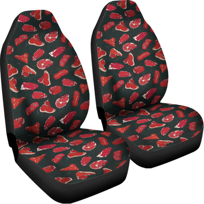 Red Meat Pattern Print Universal Fit Car Seat Covers