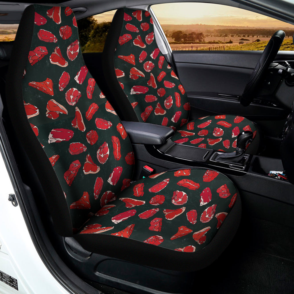 Red Meat Pattern Print Universal Fit Car Seat Covers
