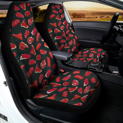 Red Meat Pattern Print Universal Fit Car Seat Covers