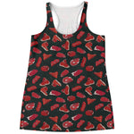 Red Meat Pattern Print Women's Racerback Tank Top