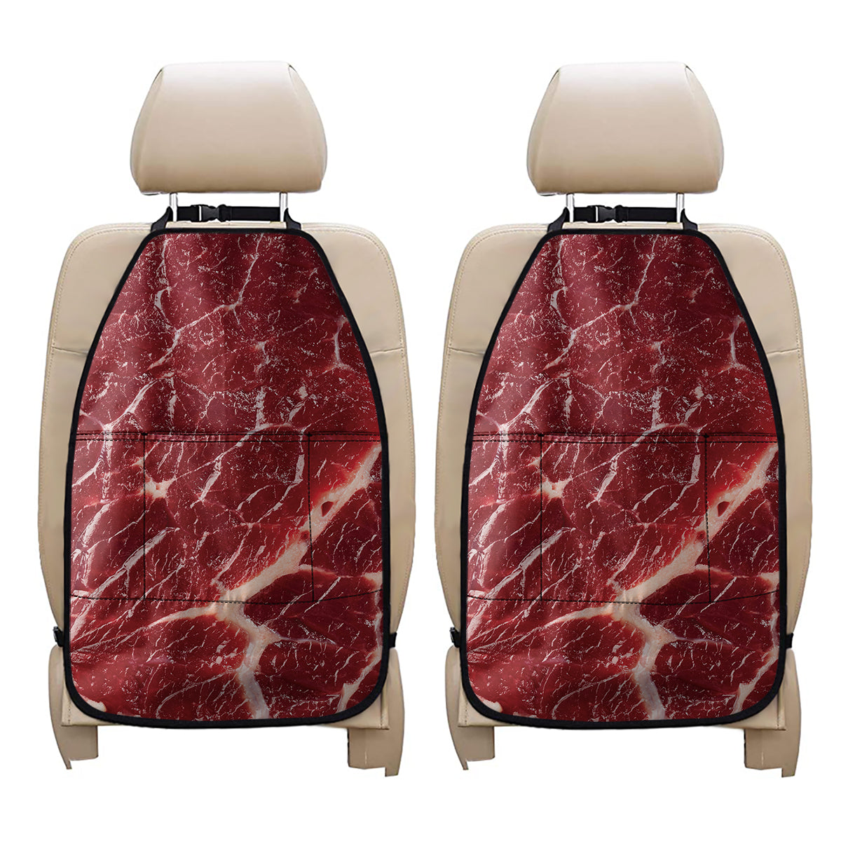 Red Meat Print Car Seat Organizers