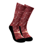 Red Meat Print Crew Socks