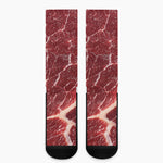 Red Meat Print Crew Socks