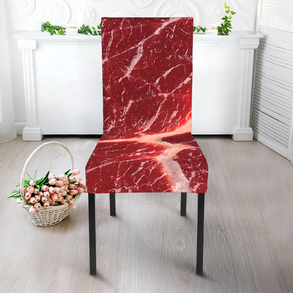 Red Meat Print Dining Chair Slipcover