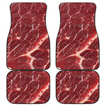Red Meat Print Front and Back Car Floor Mats