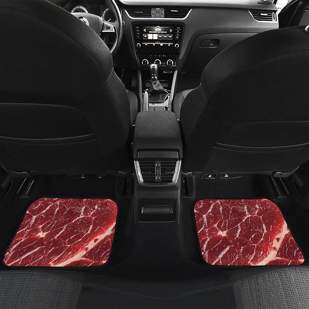 Red Meat Print Front and Back Car Floor Mats