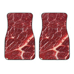 Red Meat Print Front Car Floor Mats
