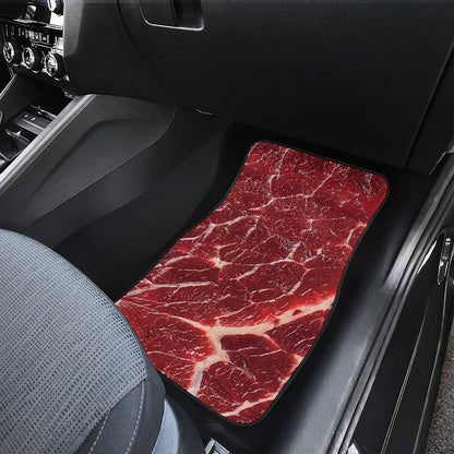 Red Meat Print Front Car Floor Mats