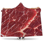 Red Meat Print Hooded Blanket